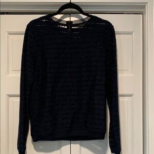 Ann Taylor Navy Lace Women's Sweater